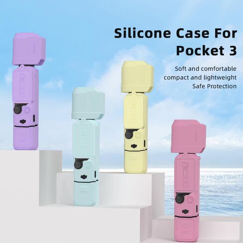 علبة الحماية لـ DJI Osmo Pocket 3 تغطية سيليكونة كاميرا حماية شاملة تغطية واقي واقي الحارس Osmo Pocket 3 (مجموعة B Purple) in Kuwait