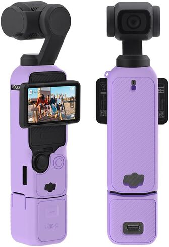علبة الحماية لـ DJI Osmo Pocket 3 تغطية سيليكونة كاميرا حماية شاملة تغطية واقي واقي الحارس Osmo Pocket 3 (مجموعة B Purple) in Kuwait