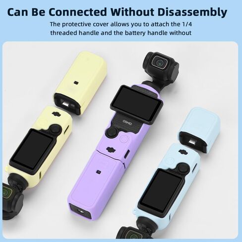 علبة الحماية لـ DJI Osmo Pocket 3 تغطية سيليكونة كاميرا حماية شاملة تغطية واقي واقي الحارس Osmo Pocket 3 (مجموعة B Purple) in Kuwait
