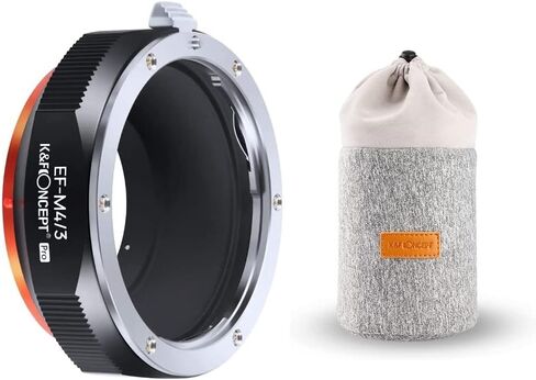EOS-M4/3 Lens Adapter + Dual-Purpose Lens Pouch Bag in Saudi Arabia