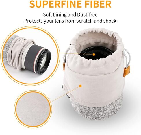 EOS-M4/3 Lens Adapter + Dual-Purpose Lens Pouch Bag in Saudi Arabia
