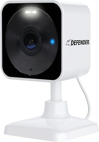 Defender Go 2K AI Plug-in Indoor/Outdoor Home ، Business ، Pet ، Baby Camera ، Detection AI ، Gigaxtreme-Gen Dual Band Connection ، Spotlight/Siren ، Color Night Vision ، Talk-Way ، Clearvu App in Saudi Arabia