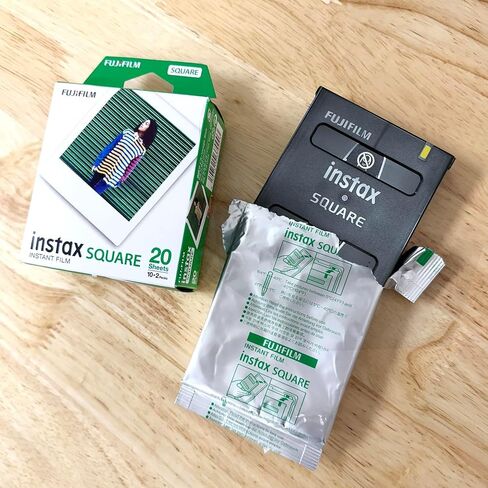 Fujifilm Instax Square Instant Film مع USB و Pixibytes Microfiber Cleaning Cloth ... (6 × عبوات توأم) in Saudi Arabia