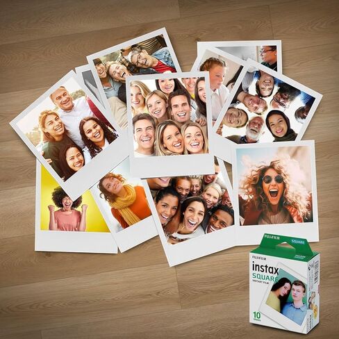 Fujifilm Instax Square Instant Film مع USB و Pixibytes Microfiber Cleaning Cloth ... (6 × عبوات توأم) in Saudi Arabia