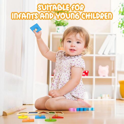 Montessori First Jumbo Knob Fachles For For Toddlers ، Montessori Multip Peg Fass Postr in Kuwait