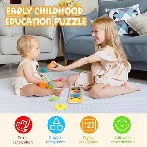 Montessori First Jumbo Knob Fachles For For Toddlers ، Montessori Multip Peg Fass Postr in Kuwait