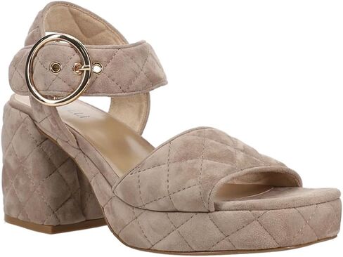Vaneli Womens Moppet Quilted Canlet Contrap Platform Sandals عرضية غير رسمية منتصف الكعب 2-3 " - أسود in Kuwait