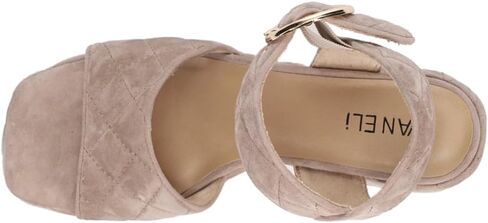 Vaneli Womens Moppet Quilted Canlet Contrap Platform Sandals عرضية غير رسمية منتصف الكعب 2-3 " - أسود in Kuwait
