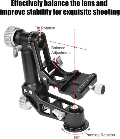 GH-02 Gimbal Head Aluminium Load 66 LBS (30 KGS in Kuwait