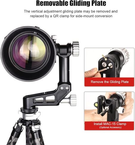 GH-02 Gimbal Head Aluminium Load 66 LBS (30 KGS in Kuwait