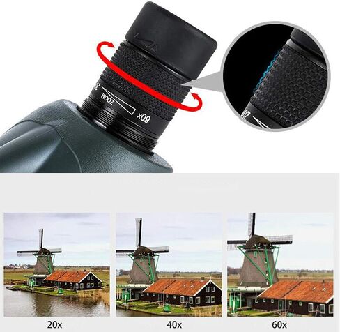 ,Bird Watching Monocular, 20-60x60 Zoom HD Large Objective Lens,ВАK4 Prism,Waterproof Phone Connection Telescope with Large Tripod in Saudi Arabia