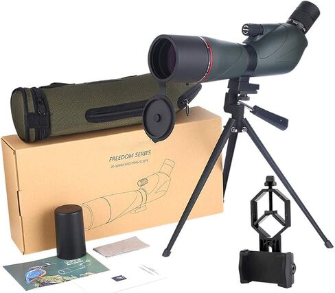 ,Bird Watching Monocular, 20-60x60 Zoom HD Large Objective Lens,ВАK4 Prism,Waterproof Phone Connection Telescope with Large Tripod in Saudi Arabia