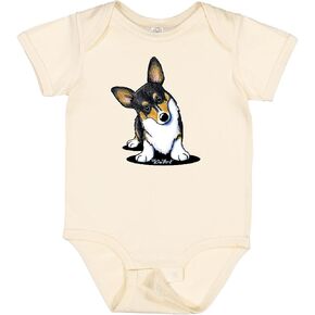 inktastic tri color corgi babysuit - kiniart in Kuwait
