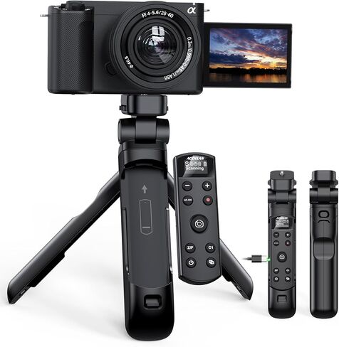 بالنسبة إلى ترايبود قبضة Sony Vlogging ، فإن جهاز التحكم عن بعد الكاميرا اللاسلكية القابلة لإعادة الشحن مع شاشة OLED لـ ZV-1 ، ZV-E10 ، ZV-1F ، A6100 ، A6400 ، A6700 ، A7IV ، RX100 VII ، A9 ، A9 II ، FX30 ، FX30 ، in Saudi Arabia