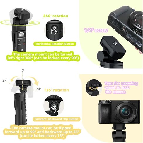 بالنسبة إلى ترايبود قبضة Sony Vlogging ، فإن جهاز التحكم عن بعد الكاميرا اللاسلكية القابلة لإعادة الشحن مع شاشة OLED لـ ZV-1 ، ZV-E10 ، ZV-1F ، A6100 ، A6400 ، A6700 ، A7IV ، RX100 VII ، A9 ، A9 II ، FX30 ، FX30 ، in Saudi Arabia