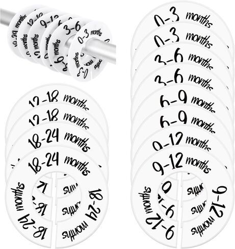 Baby Closet Dividers 12Pcs Unisex Baby Closet Organizer Clothes Organizer from Newborn to Toddler Hanger Dividers Closets Organizers for Nursery Babe Clothes Size Age Divider in Saudi Arabia