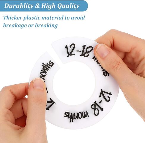 Baby Closet Dividers 12Pcs Unisex Baby Closet Organizer Clothes Organizer from Newborn to Toddler Hanger Dividers Closets Organizers for Nursery Babe Clothes Size Age Divider in Saudi Arabia