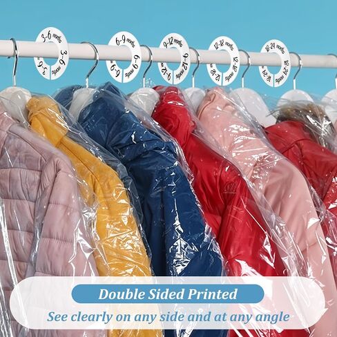 Baby Closet Dividers 12Pcs Unisex Baby Closet Organizer Clothes Organizer from Newborn to Toddler Hanger Dividers Closets Organizers for Nursery Babe Clothes Size Age Divider in Saudi Arabia