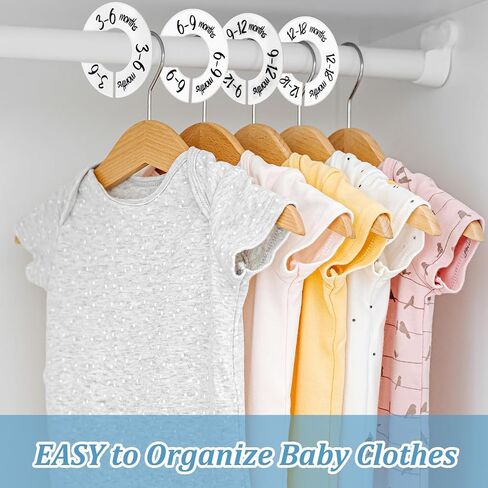 Baby Closet Dividers 12Pcs Unisex Baby Closet Organizer Clothes Organizer from Newborn to Toddler Hanger Dividers Closets Organizers for Nursery Babe Clothes Size Age Divider in Saudi Arabia