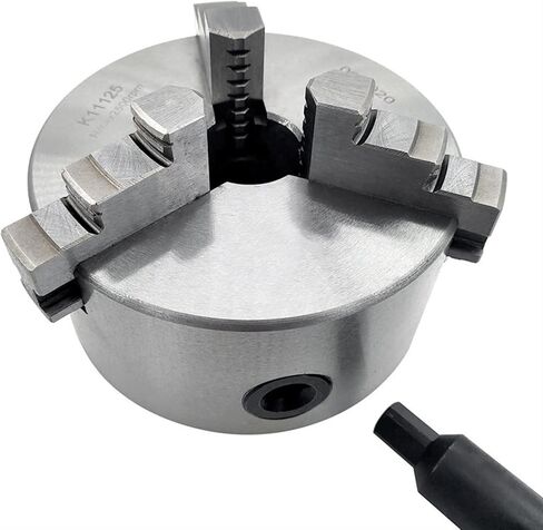 مجموعة تشاك ذاتية 4 بوصات 4 بوصة 4-فوج 1PCS K11-125 3 JAWS مخرطة تشاك مع إكسسوارات أدوات الجهاز K11-125 3-JAW تشاك المعادن الذاتية مع 1 بوصة × 8TPI خيط in Saudi Arabia