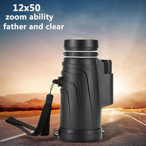 12x50 High Power BAK4 Binoculars with Smartphone Clip Tripod Wildlife Bird Watching Camping in Saudi Arabia