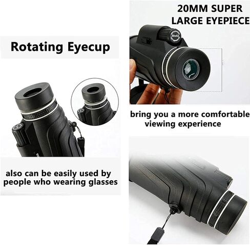 12x50 High Power BAK4 Binoculars with Smartphone Clip Tripod Wildlife Bird Watching Camping in Saudi Arabia