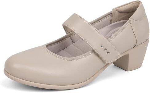 VJH Confort Women's Mary Jane Pumps Low Block chunky keel round rowy the tee star in Kuwait
