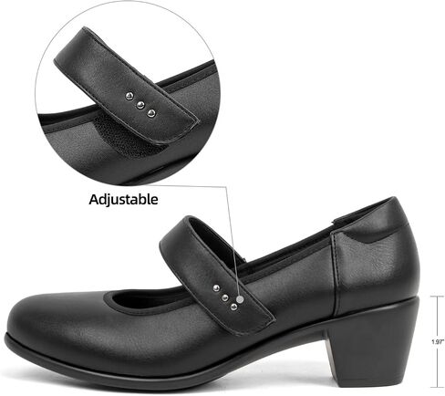 VJH Confort Women's Mary Jane Pumps Low Block chunky keel round rowy the tee star in Kuwait