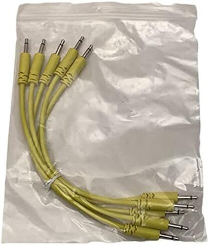 Luigis Modular Supply Spaghetti Eurorack Patch Cables - Package of 5 Yellow Cables, 12 (30 cm) in Saudi Arabia
