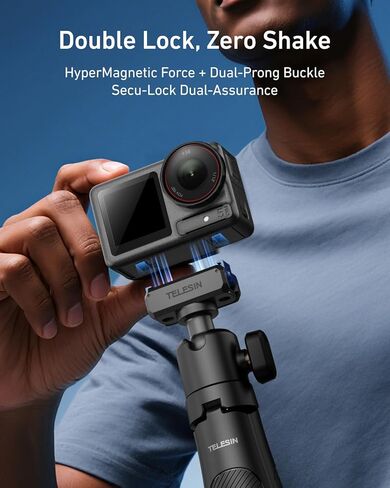 MATPTER MAGNECT QUICK QUARETAL MAGNECT MANGER MATPER FOR DJI OSMO ACTION 5 PRO/4/3 و OSMO 360 ، 2-in-1 قابلة للطي مع ثقب المسمار 1/4 بوصة ، DJI OSMO 360 OSMO ACTORIE in Saudi Arabia
