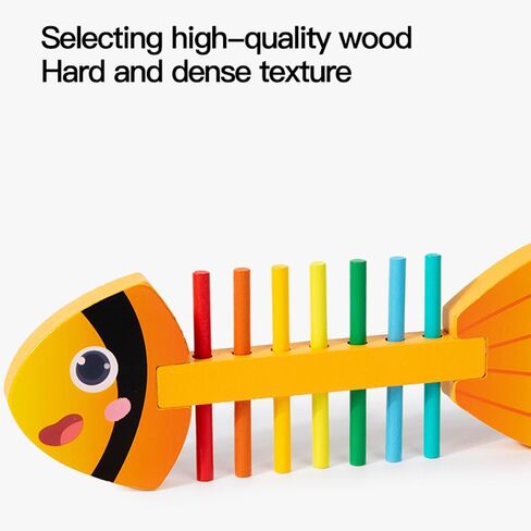 Fine Motor Training Color Matching Toys Fishbone Montessori Teaching Aids Young Children Kindergarten Early Education Toys in Saudi Arabia