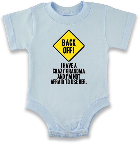 Pop Threads Back Off I Have A Crazy Grandma Gift For Mom Infant Baby Boy Girl Bodysuit in Saudi Arabia