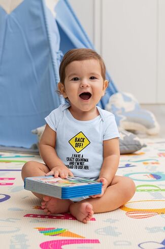 Pop Threads Back Off I Have A Crazy Grandma Gift For Mom Infant Baby Boy Girl Bodysuit in Saudi Arabia