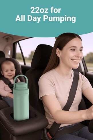 Koalababy Portable Breast Milk Cooler 22oz – 24-Hour Cooling, with 2 Bottles for Breastmilk Storage, Insulated Chiller for Work & Travel, Larger Capacity for Breastfeeding Moms in Kuwait