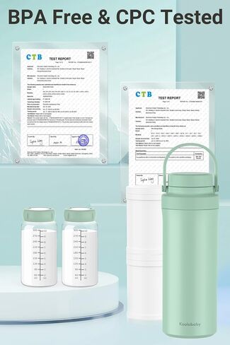 Koalababy Portable Breast Milk Cooler 22oz – 24-Hour Cooling, with 2 Bottles for Breastmilk Storage, Insulated Chiller for Work & Travel, Larger Capacity for Breastfeeding Moms in Kuwait