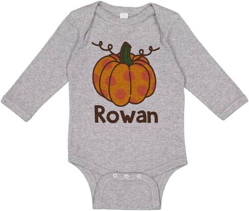 Pumpkin Rowan Long Sleeve Baby Infant Bodysuit in Saudi Arabia