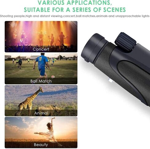 أحاديات التلسكوب 16 × 50 حدة عالية الدقة مع Tripod للهواتف منخفضة الرؤية الليلية الليلية تناسب الطيور المشي لمسافات طويلة سفر النجوم الحفلات الرياضية in Saudi Arabia