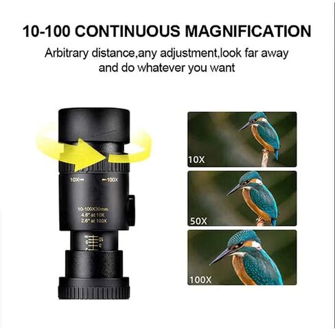 S ، الحفلات الموسيقية ، ألعاب كرة القدم ، مشاهدة الطيور ، 4K 10 300x40mm Zoom Super Telephoto ، للسفر ، مع حامل الهاتف وترايبود - in Saudi Arabia
