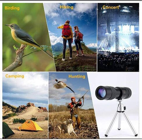 S ، الحفلات الموسيقية ، ألعاب كرة القدم ، مشاهدة الطيور ، 4K 10 300x40mm Zoom Super Telephoto ، للسفر ، مع حامل الهاتف وترايبود - in Saudi Arabia
