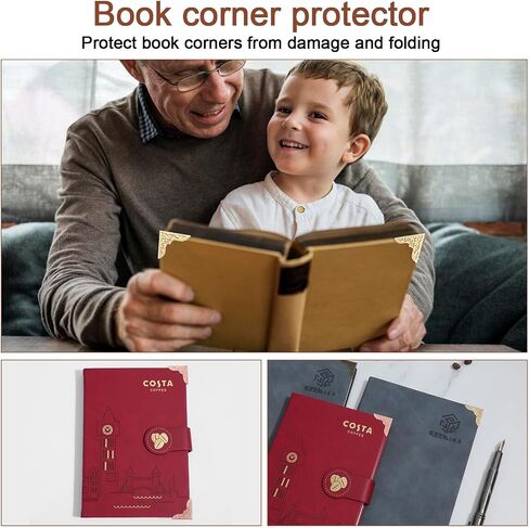 160 Pcs Book Corner Protectors, Photo Corners Corner Guards Corners Covers Scrap Scrapbook Accessories Book Binding Tools for Vintage Books Picture Album Notebook (Bronze, Silver, Gold, Rose Gold) in Saudi Arabia