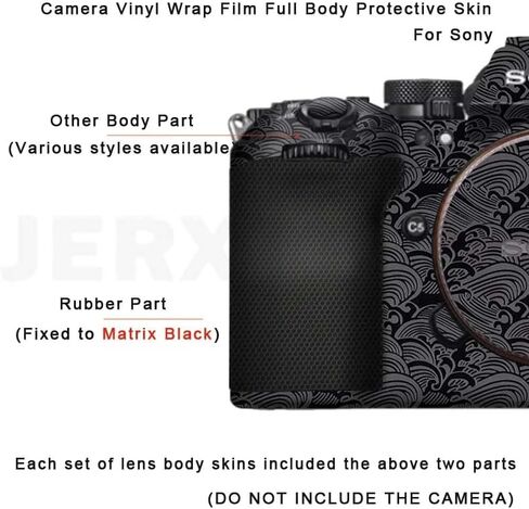 Anti-Scratch Vinyl Wrap Camera Skin for Sony ZV-E10 II Cartoon Film Body Protector Coat Photography Accessories Sticker E10 Mark II(Carbon Fiber Black) in Saudi Arabia