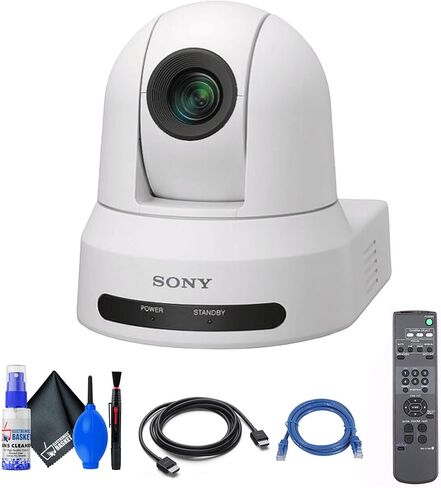 Sony SRG-X40UH 4K/HDMI/USB Optical 40x Zoom PTZ Camera مع POE + (أبيض) (SRG-X40UH/W) + CAT5E Ethernet Cable + مجموعة تنظيف-حزمة (متجددة) in Saudi Arabia