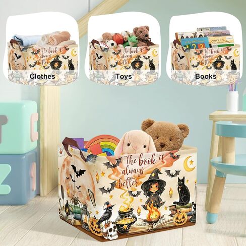 Magic Hat Bat Baby Gift Basket Basket Clappsible Complike Compery Boy For Boy Girl Book Book Shelf Basket Bin for Kid Room ، Owl ، 36L in Saudi Arabia