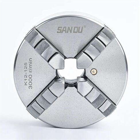 4 Jaw Lathe Chuck 125mm Big Bore 38mm 4 Jaw Self-Centering Chuck K12-125 Metal Chuck Scroll Chuck for Mini Lathe WM210V in Saudi Arabia