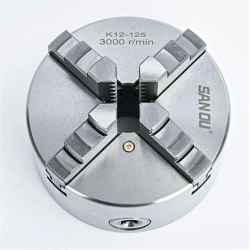 4 Jaw Lathe Chuck 125mm Big Bore 38mm 4 Jaw Self-Centering Chuck K12-125 Metal Chuck Scroll Chuck for Mini Lathe WM210V in Saudi Arabia