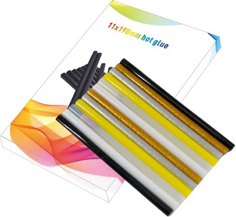 12pcs/lot 11mmx190mm DIY Hot Melt Glue Sticks Black Color for Hot Melt Gun Car Audio Craft General Purpose 1 (12PCS) in Kuwait