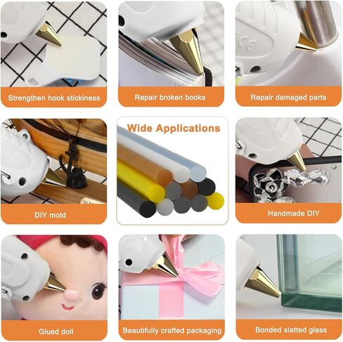 12pcs/lot 11mmx190mm DIY Hot Melt Glue Sticks Black Color for Hot Melt Gun Car Audio Craft General Purpose 1 (12PCS) in Kuwait