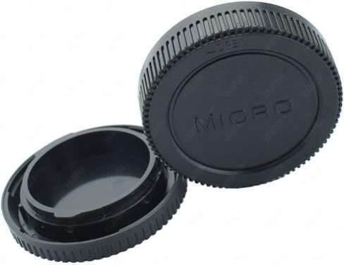 Body Cap & Rear Lens Cap Cover for Olympus E-M10 Mark IV III II E-M1 E-M5, Panasonic Lumix G9 G7 G95 G85 GH6 GH5 GH5S GH4 GH3 GX85 GX9 GX8 GF9 GF10 More Micro Four Thirds Camera and Lens Accessories in Saudi Arabia