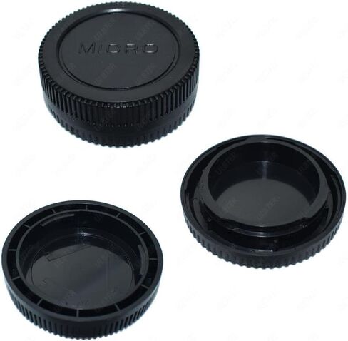 Body Cap & Rear Lens Cap Cover for Olympus E-M10 Mark IV III II E-M1 E-M5, Panasonic Lumix G9 G7 G95 G85 GH6 GH5 GH5S GH4 GH3 GX85 GX9 GX8 GF9 GF10 More Micro Four Thirds Camera and Lens Accessories in Saudi Arabia