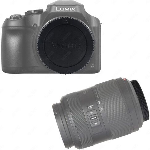 Body Cap & Rear Lens Cap Cover for Olympus E-M10 Mark IV III II E-M1 E-M5, Panasonic Lumix G9 G7 G95 G85 GH6 GH5 GH5S GH4 GH3 GX85 GX9 GX8 GF9 GF10 More Micro Four Thirds Camera and Lens Accessories in Saudi Arabia